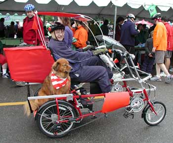 Biking with dog