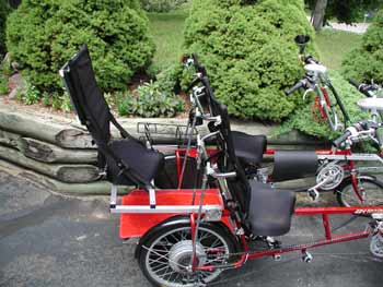 Quadribent recumbent bicycles adult size rumble seat for additional passenger